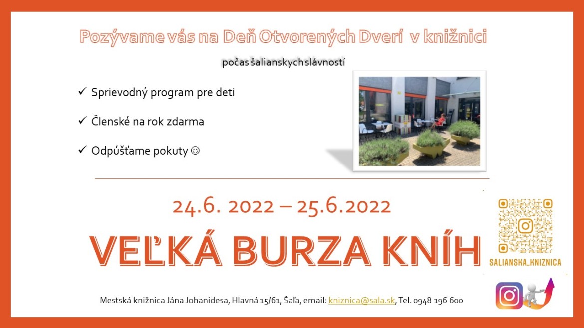 Deň otvorených dverí a BURZA KNÍH